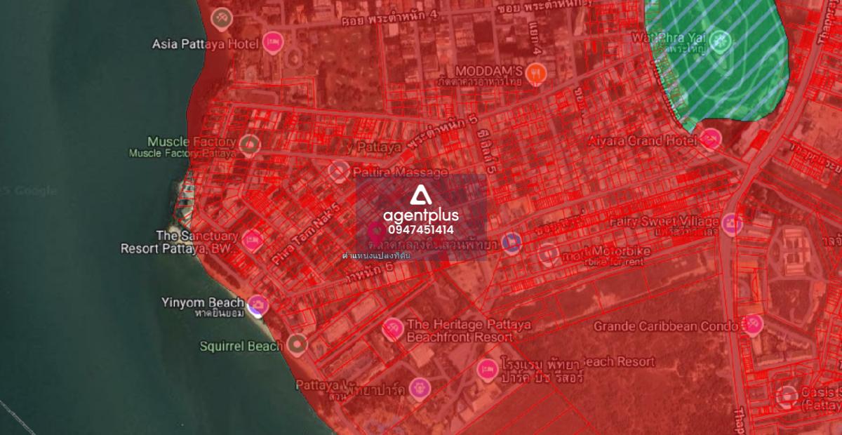 ขายที่ดินเหมายกแปลง พิกัดเขาพระตำหนัก ซอย 6 พัทยา