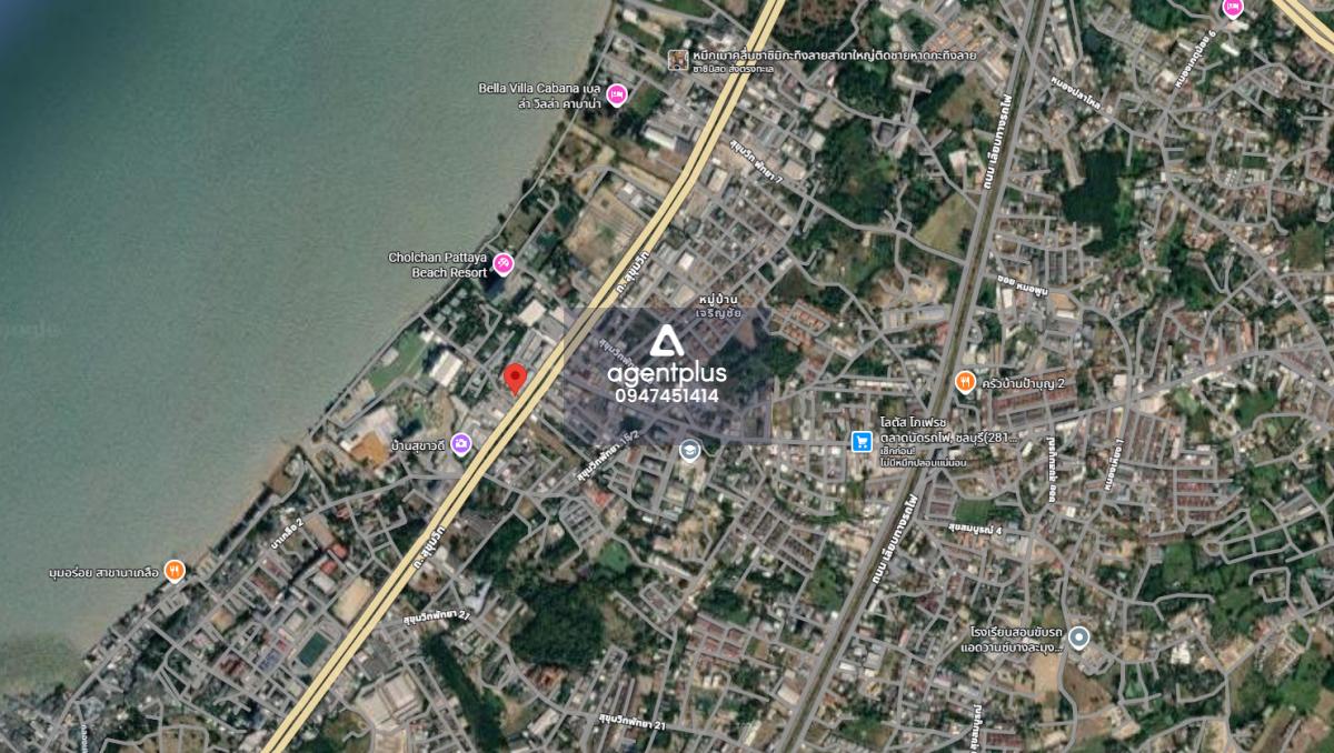 ขายที่ดินเปล่า ติดถนนสุขุมวิท ห่างทะเล 200 เมตร ทำเลนาเกลือ ใกล้บ้านสุขาวดี 