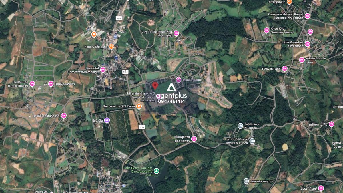 ที่ดินแปลงใหญ่(แปลงซ้าย)ล้อมรอบด้วยโครงการรีสอร์ท วิวภูเขา บลูไดมอนด์ เขาค้อ เพชรบูรณ์