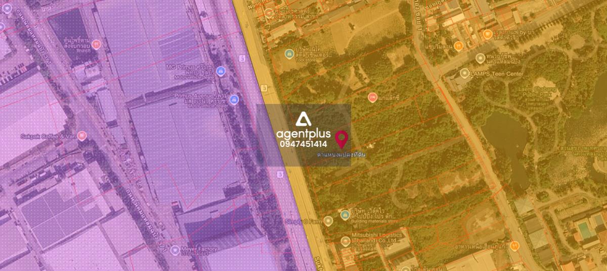 ที่ดินติดถนนสุขุมวิท ใกล้สวนสาธารณะฯ อยู่ตรงข้ามกับอุตสาหกรรม เขต EEC ผังสีส้ม ศรีราชา ชลบุรี