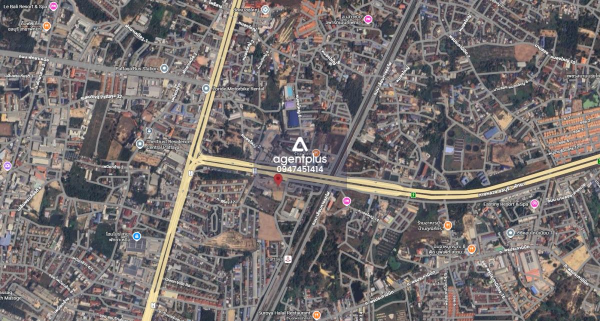 *ให้เช่าที่ดินริมถนน มอเตอร์เวย์สาย7 ชลบุรี – พัทยา ใกล้ถนนสุขุมวิท นาเกลือ พัทยา